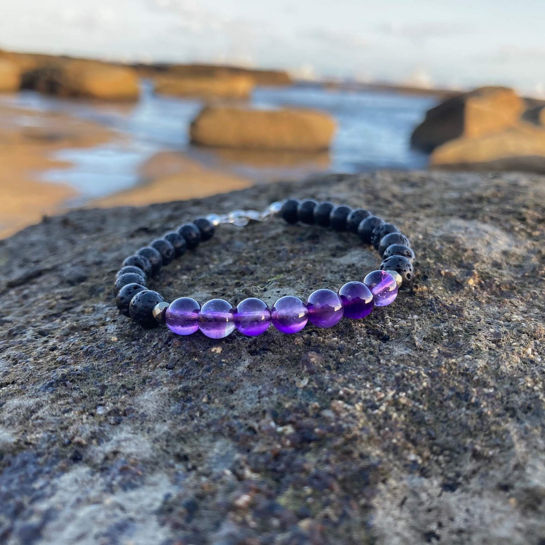 Amethyst Mens Bracelet