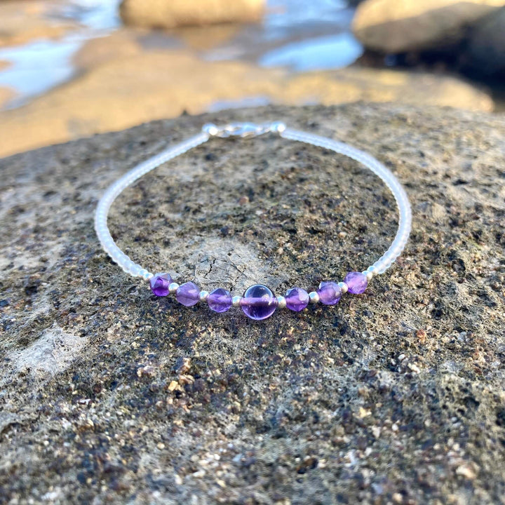 Amethyst healing anklet