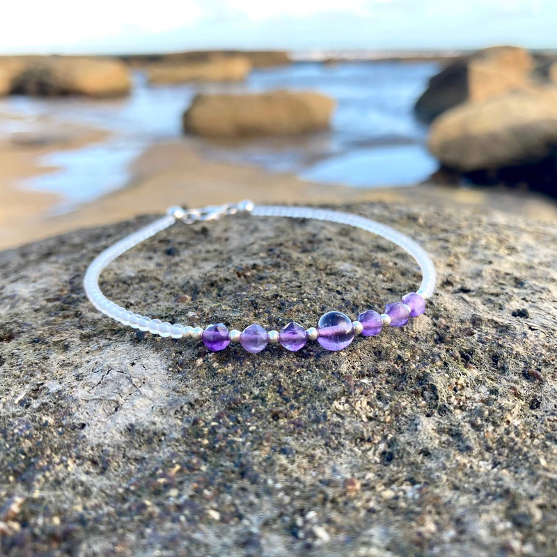Amethyst healing anklet for healing