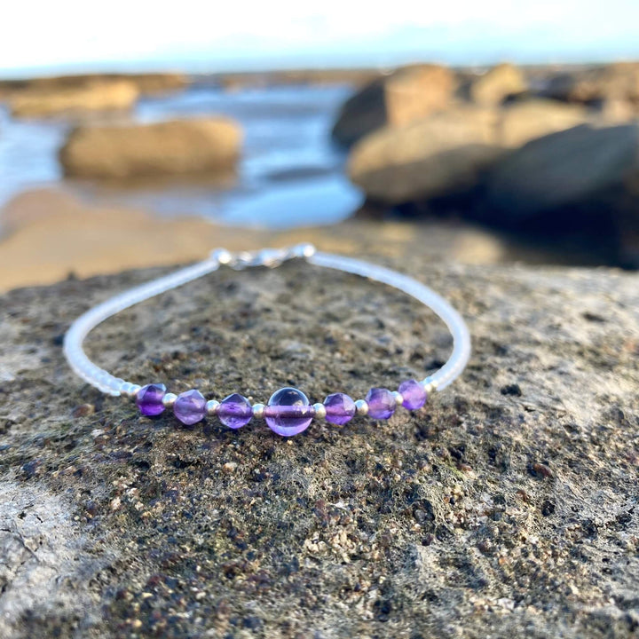 Amethyst healing ladies crystal anklet