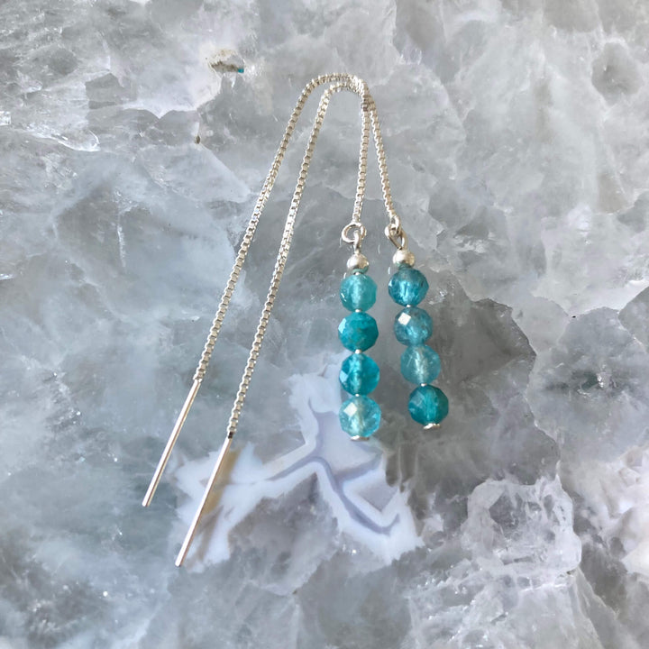 Apatite Thread Earrings for ladies