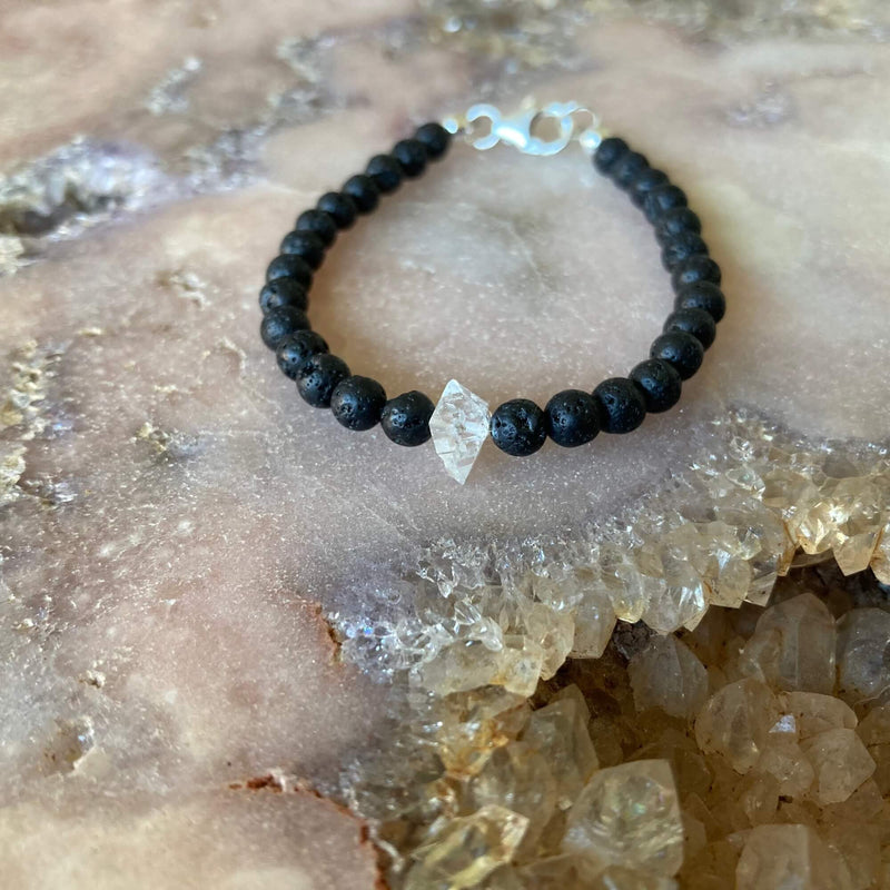 April birthstone healing crystal bracelet for boys 