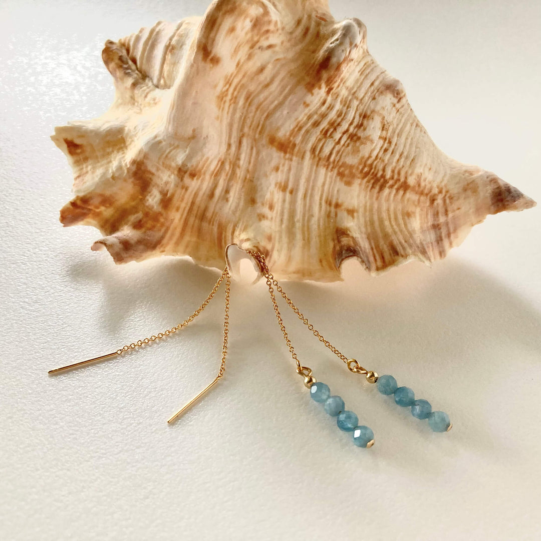 Aquamarine & Gold Threads for healing