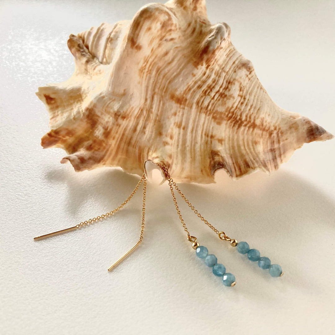 Aquamarine & Gold Threads for women