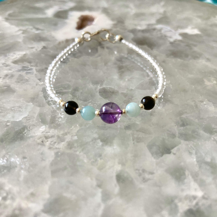 Aquarius Girls Zodiac crystal  Bracelet