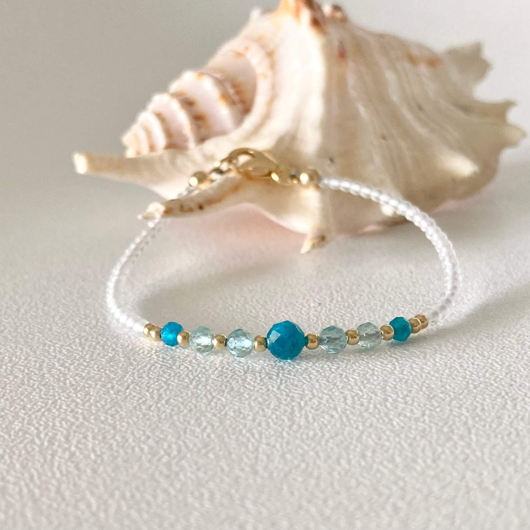 Atlantis Apatite Gold Bracelet for healing