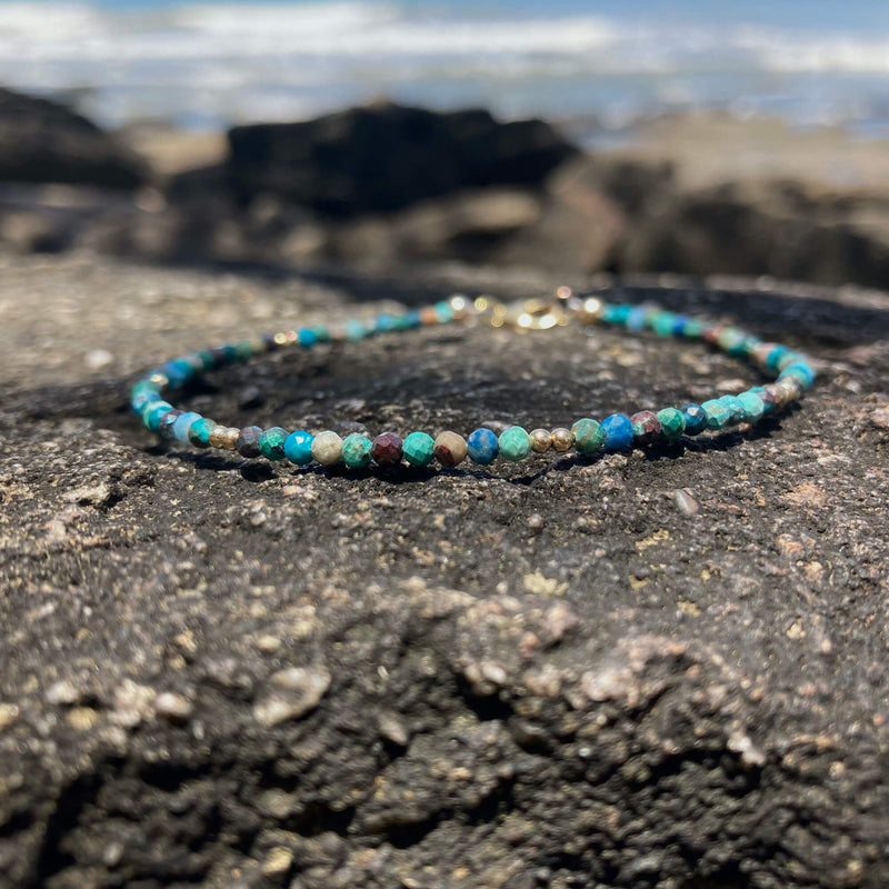 Azurite & Gold Healing Anklet