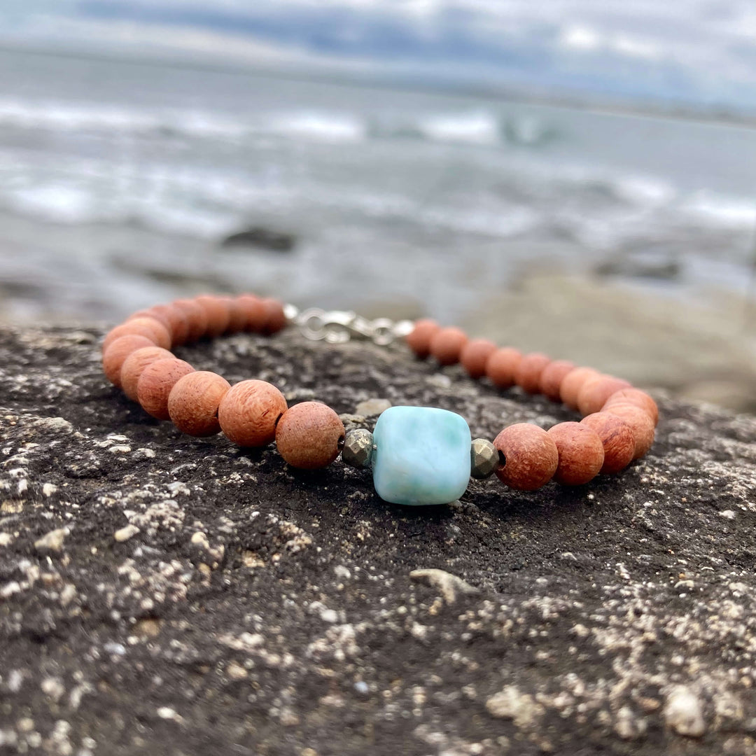 Big Kahuna - Larimar Men's Bracelet for empowerment