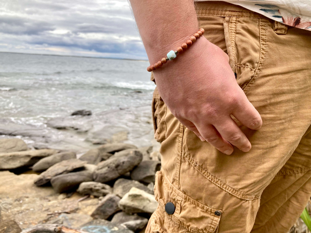 Big Kahuna - Larimar Men's Bracelet model 5