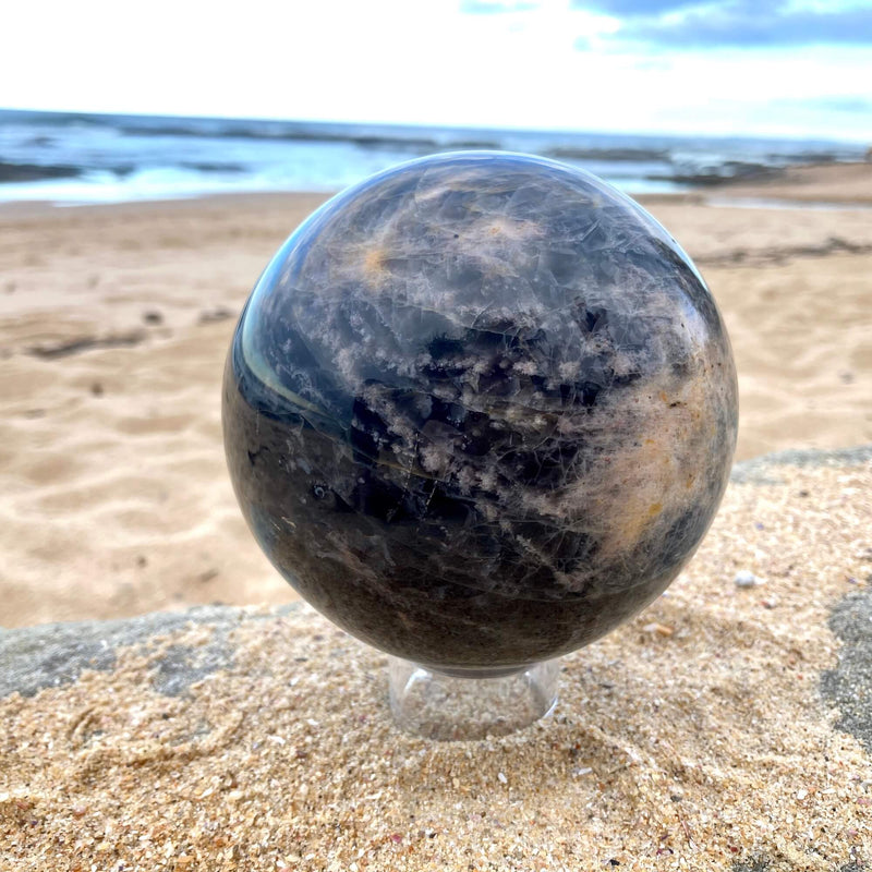 Black Moonstone Sphere 2