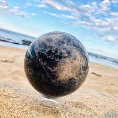 Black Moonstone Sphere 4