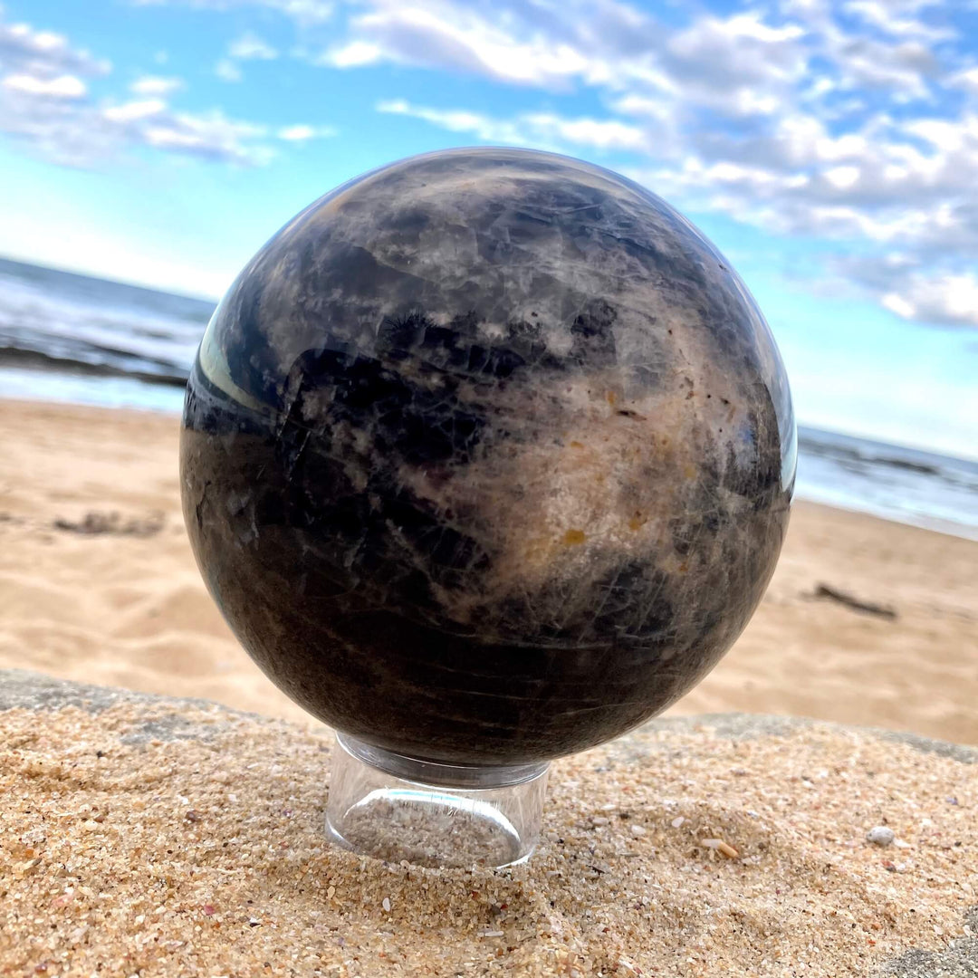 Black Moonstone Sphere 5