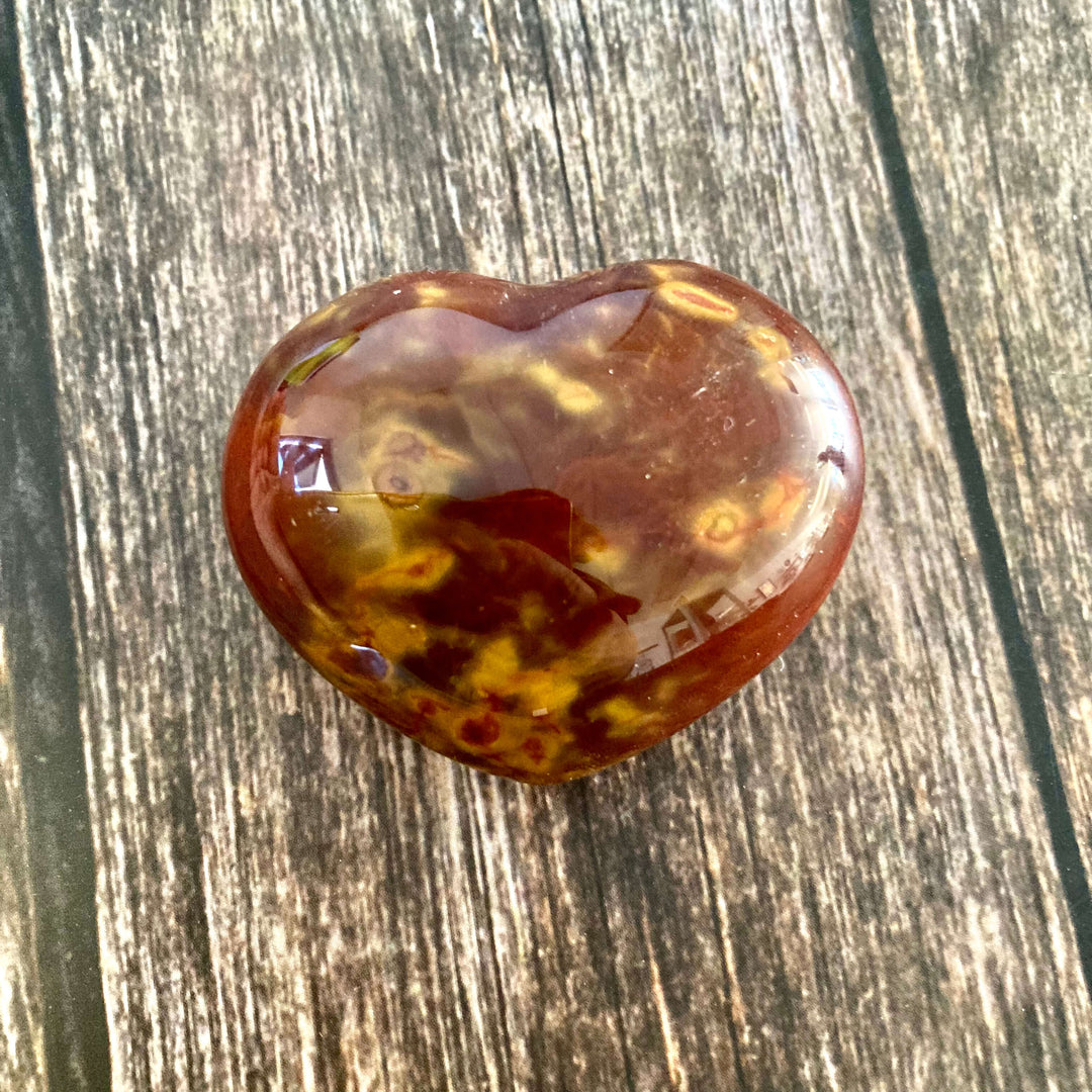 carnelian spotted heart