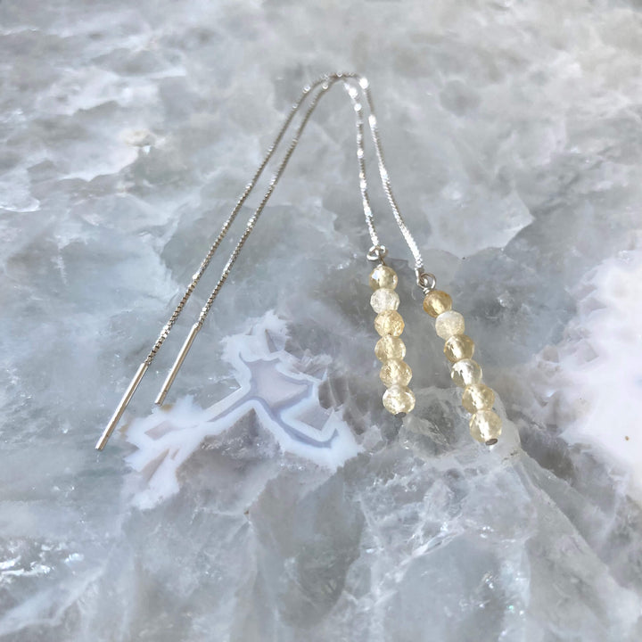 Citrine Thread womens earrings