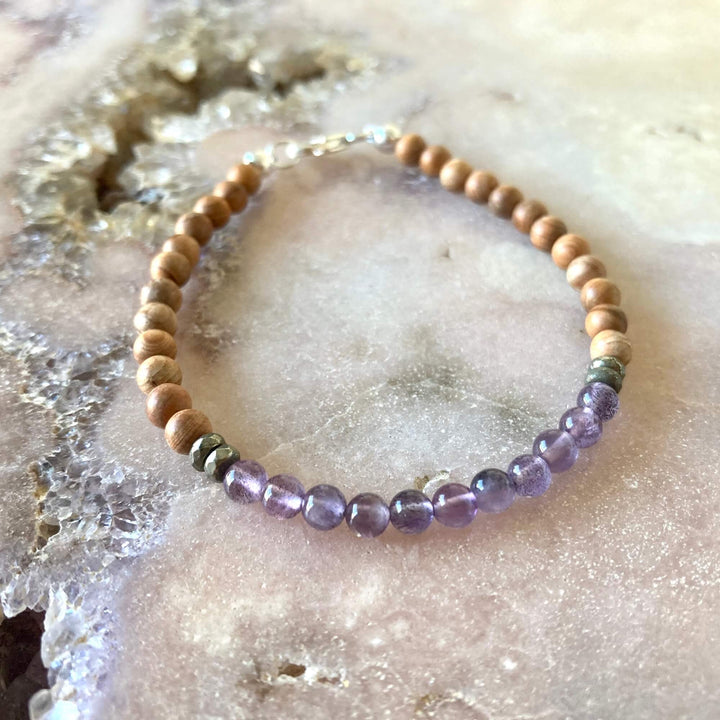 Crown chakra crystal bracelet