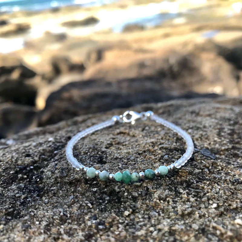 Emerald Birthstone crystal Bracelet