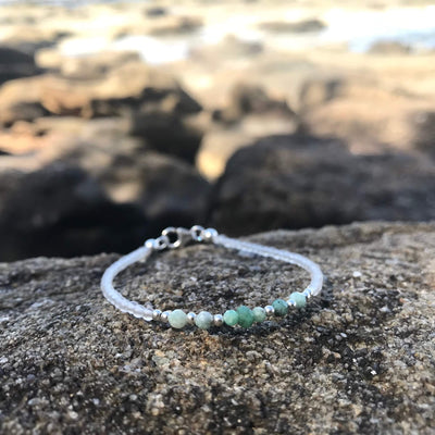 Emerald Birthstone crystal healing Bracelet