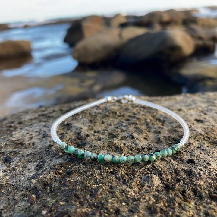 Emerald Healing Crystal Anklet