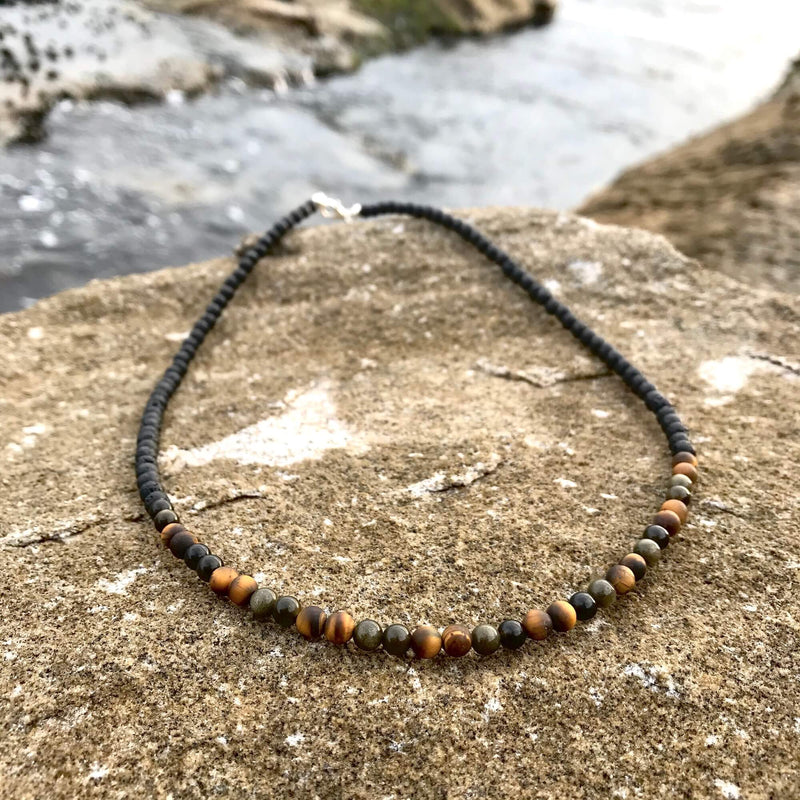 Empowerment For Men Tigers Eye diffuser Necklace