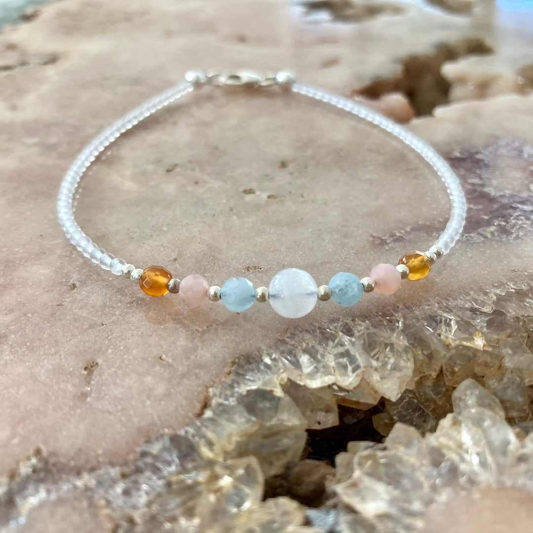 Fertility healing crystal anklet