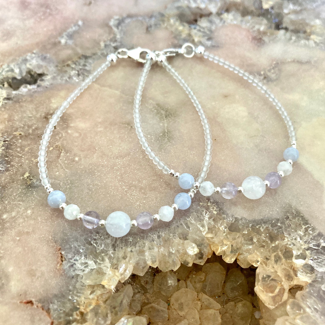 Forever sista's crystal bracelet set