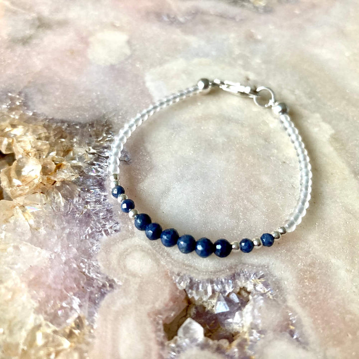 Girls sapphire bracelet for september