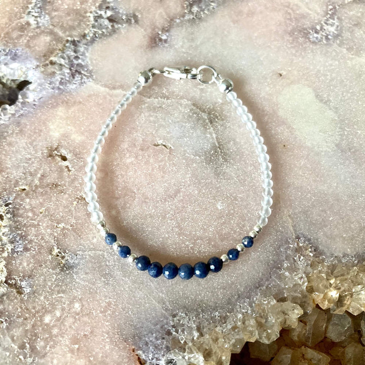 Girls sapphire september birthstone bracelet