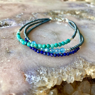 Goddess of truth triple strand bracelet for women