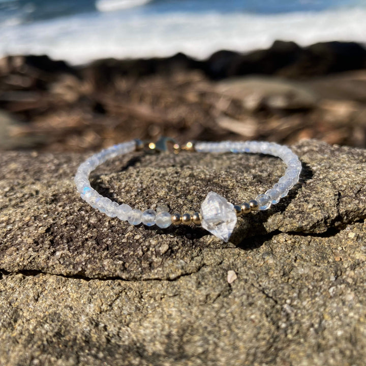 Golden Herkimer & Moonstone Bracelet