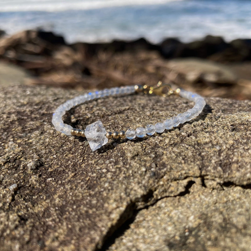Golden Herkimer & Moonstone healing Bracelet