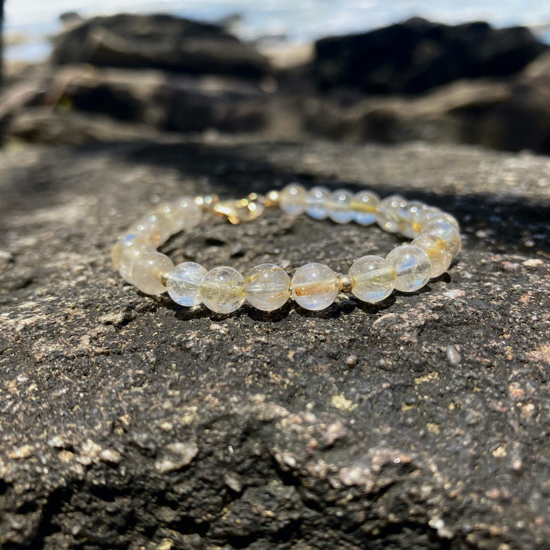 Golden Rutilated Quartz Bracelet