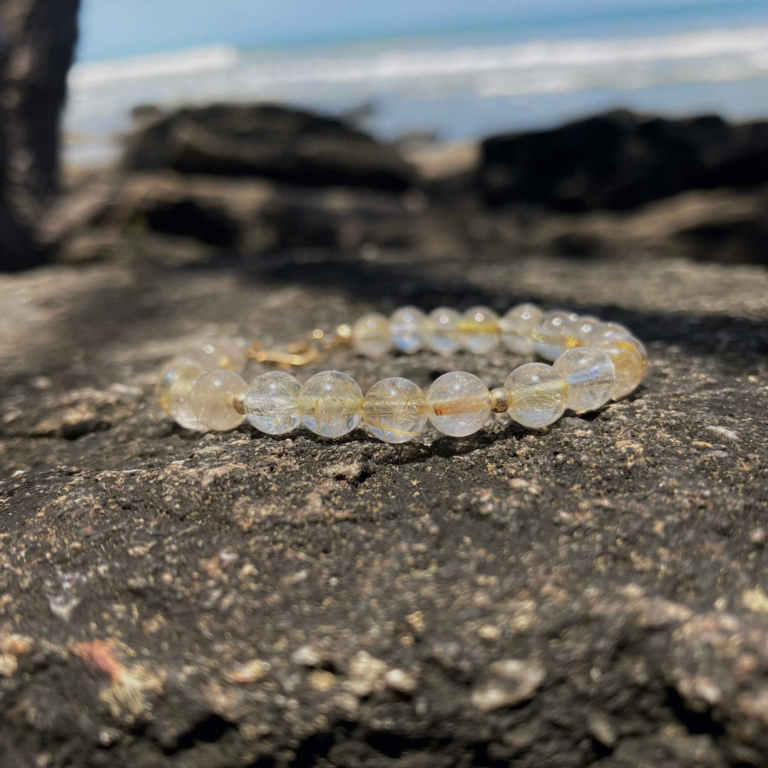 Golden Rutilated Quartz Bracelet for healing