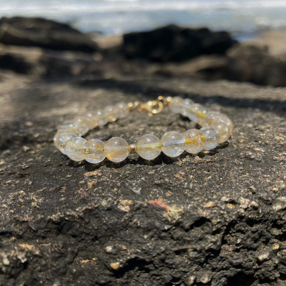 Golden Rutilated Quartz healing Bracelet