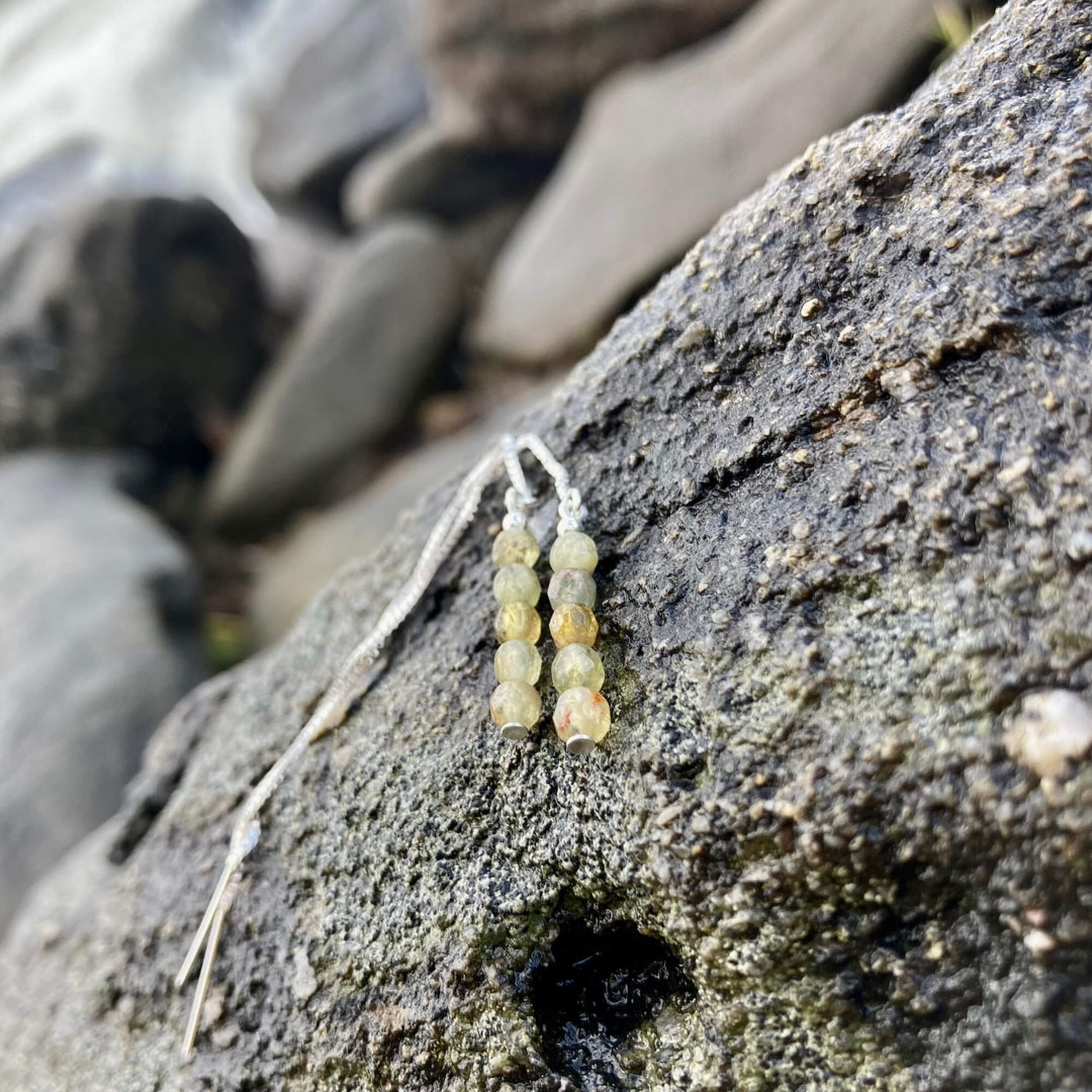 Green Garnet Thread earrings