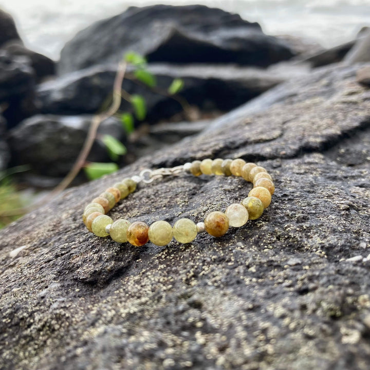 Green Garnet unisex bracelet for heart healing