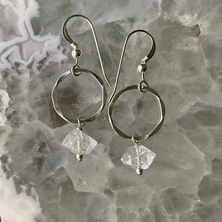 Herkimer diamond earrings