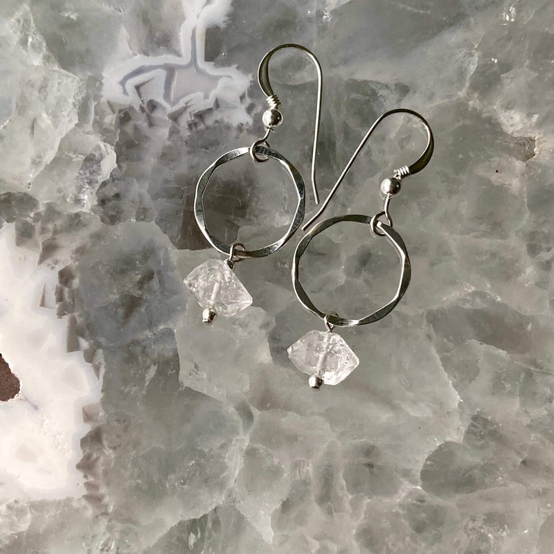 Herkimer diamondhealing  earrings