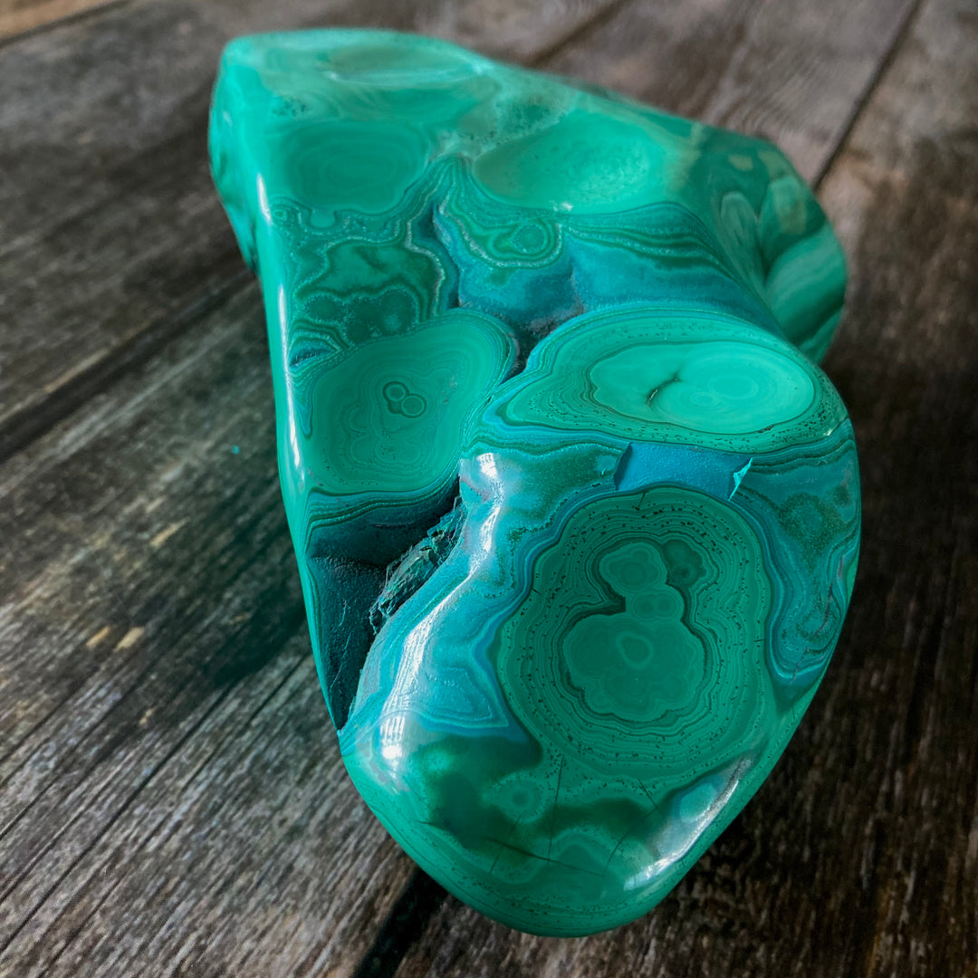 Standing Malachite & Chrysocolla Freeform