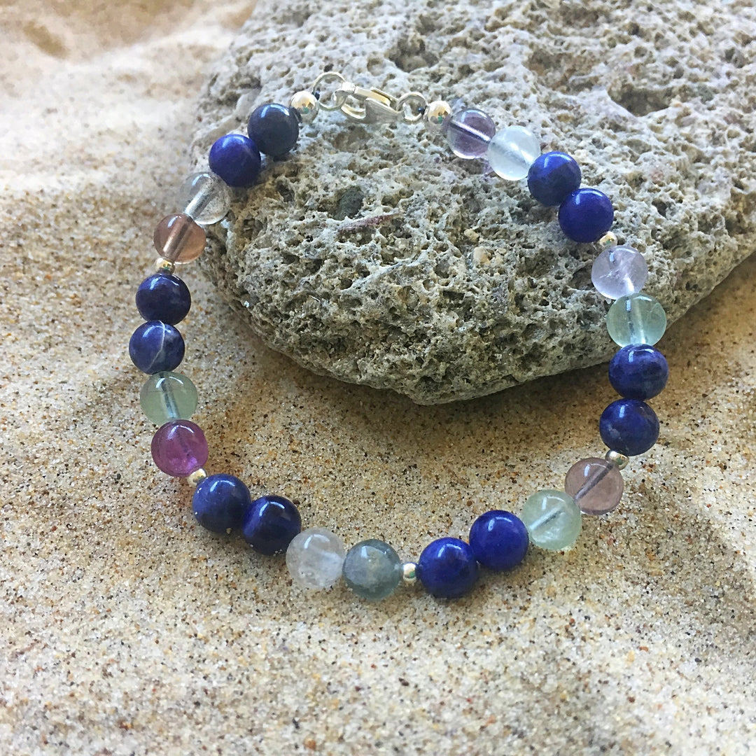 Fluorite & Sodalite Bracelet