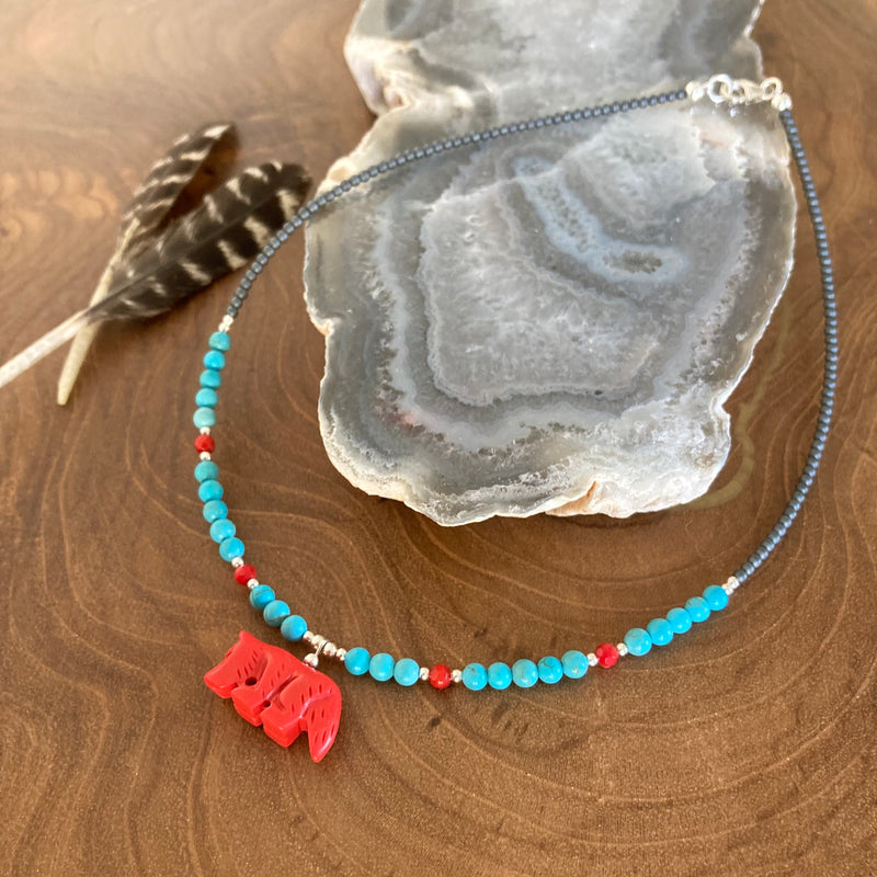 The Wolf Howlite and Blue Magnesite Kid&