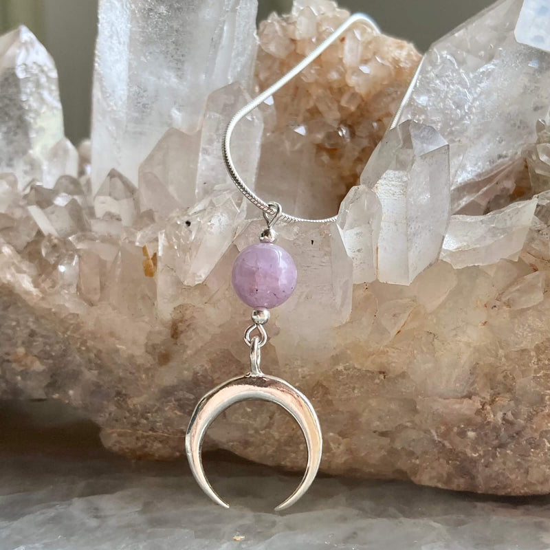 La Luna Love Kunzite crystal Necklace for healing
