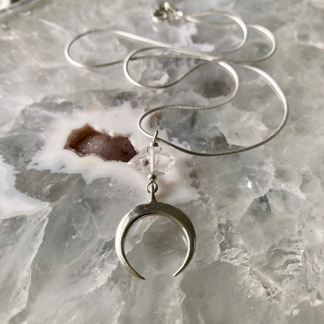 La luna love Herkimer diamond necklace