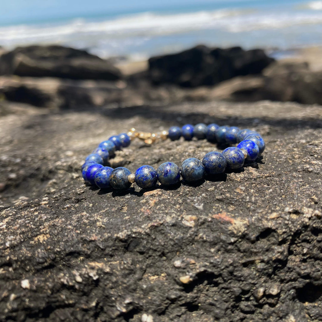 Lapis Lazuli & Gold Unisex Bracelet