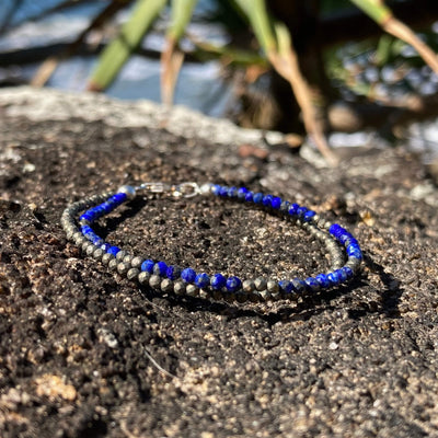 Lapis Lazuli & Pyrite Double Strand Bracelet