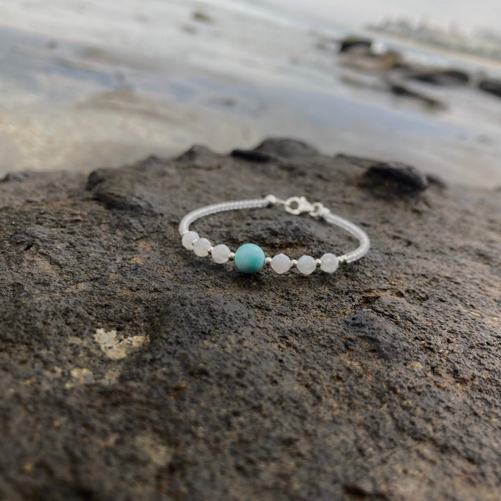 larimar & moonstone bracelet