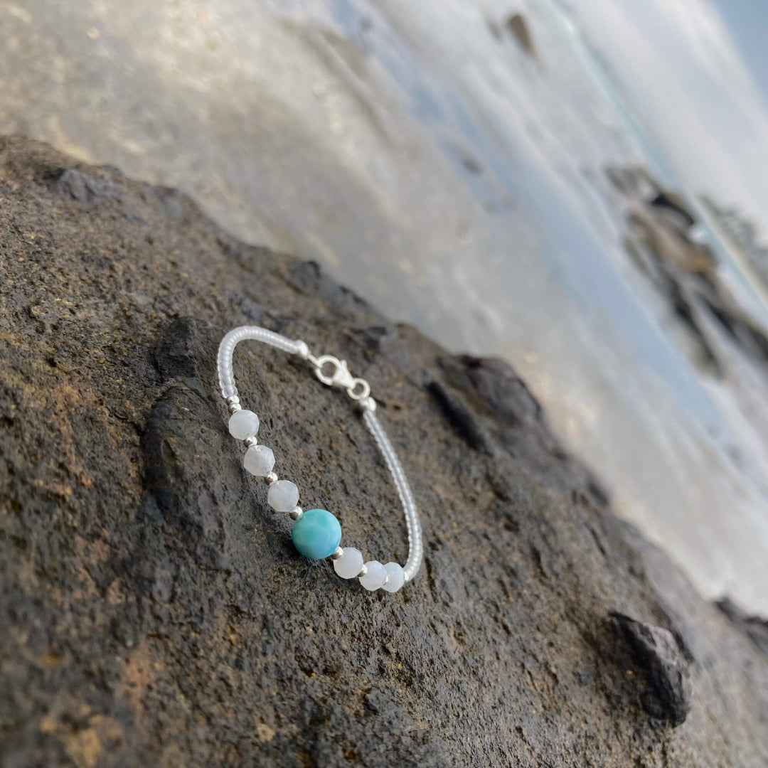 larimar & moonstone bracelet