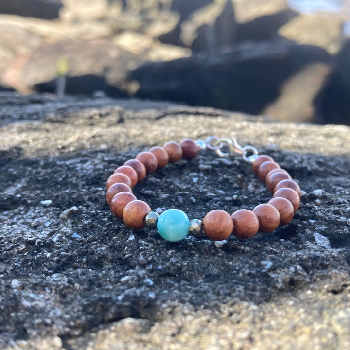 Larimar Wood Bracelet