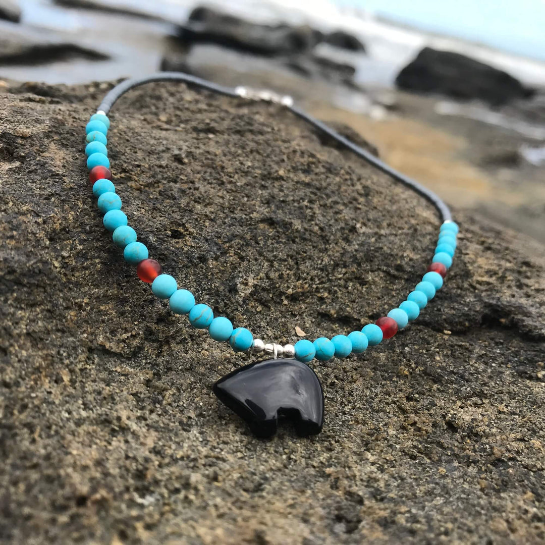 Lil Black Bear Necklace for children