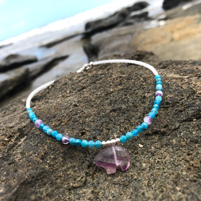 Lil Flourite Bear Necklace for kids