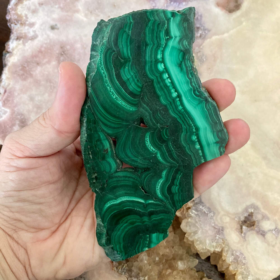 Malachite Slice large 5